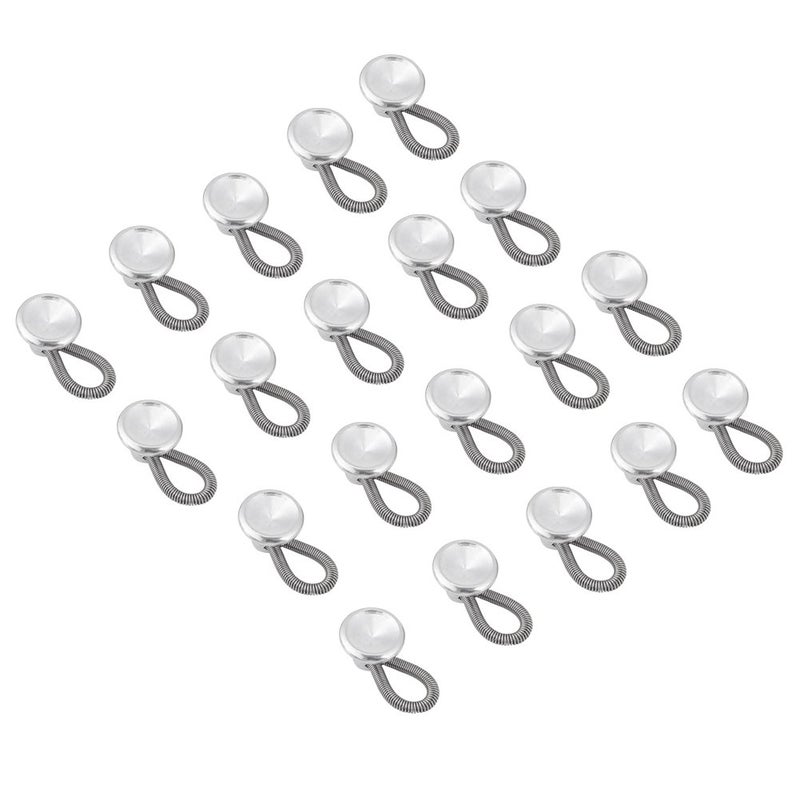 Walfront 20-Pack Collar Extenders & Waistband Extenders for Dress Pants Shirts Flexible Button Closure Set for Clothing Waist Adjustments Shirt Collars Pants Waistbands (20PCS) - Image 1